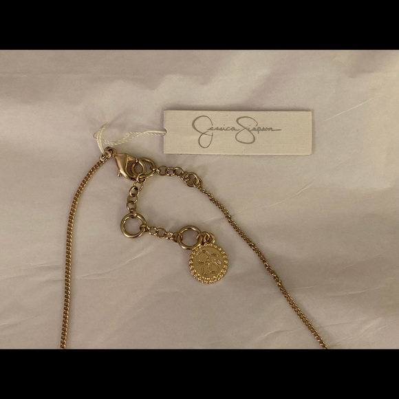 NWT Jessica Simpson Navy blue feather lariat necklace - Picture 3 of 6